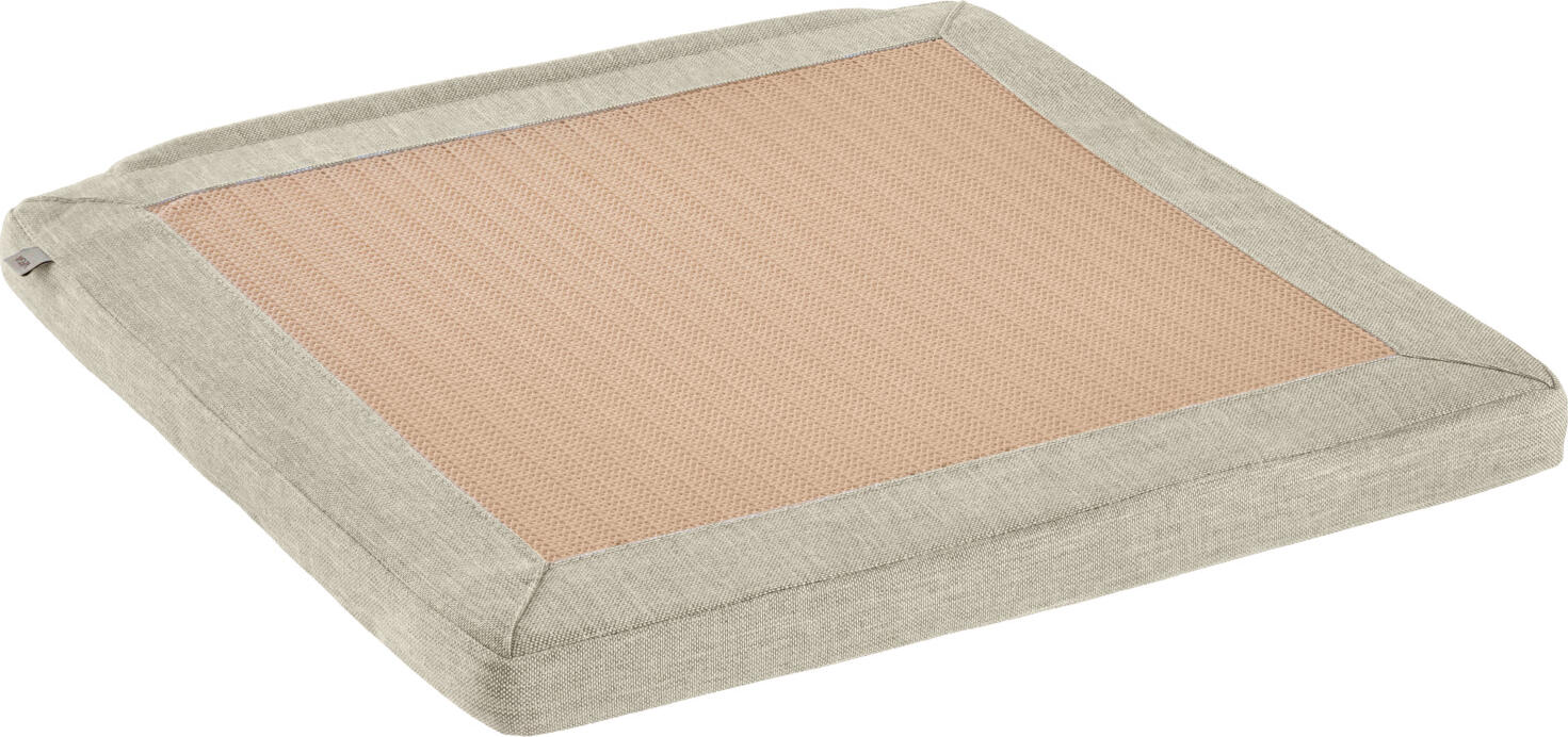 VEGA Vincent Seat Cushion, 40x40x3 cm, Beige Mottled, Water-Repellent Olefin Fabric, Non-Slip PVC Base, Removable Washable Cover for Vincent and Artless Chairs