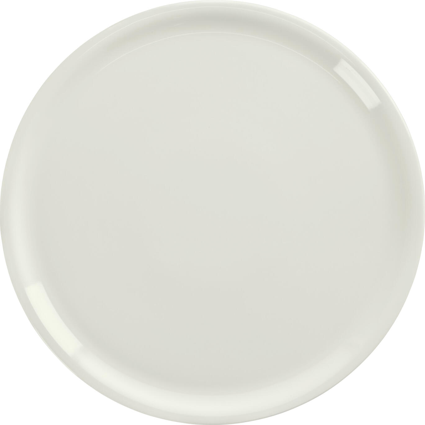 VEGA Opus Pizza Plate, 33 cm Ivory Porcelain, Cut and Scratch Resistant, Dishwasher and Microwave Safe, Professional Catering Set of 4