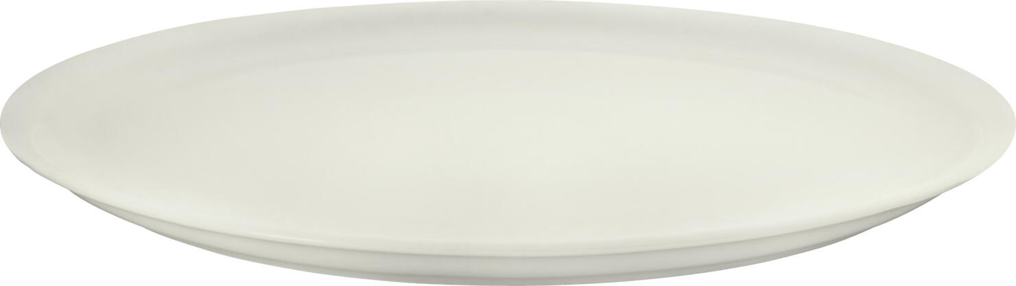 VEGA Opus Pizza Plate, 33 cm Ivory Porcelain, Cut and Scratch Resistant, Dishwasher and Microwave Safe, Professional Catering Set of 4