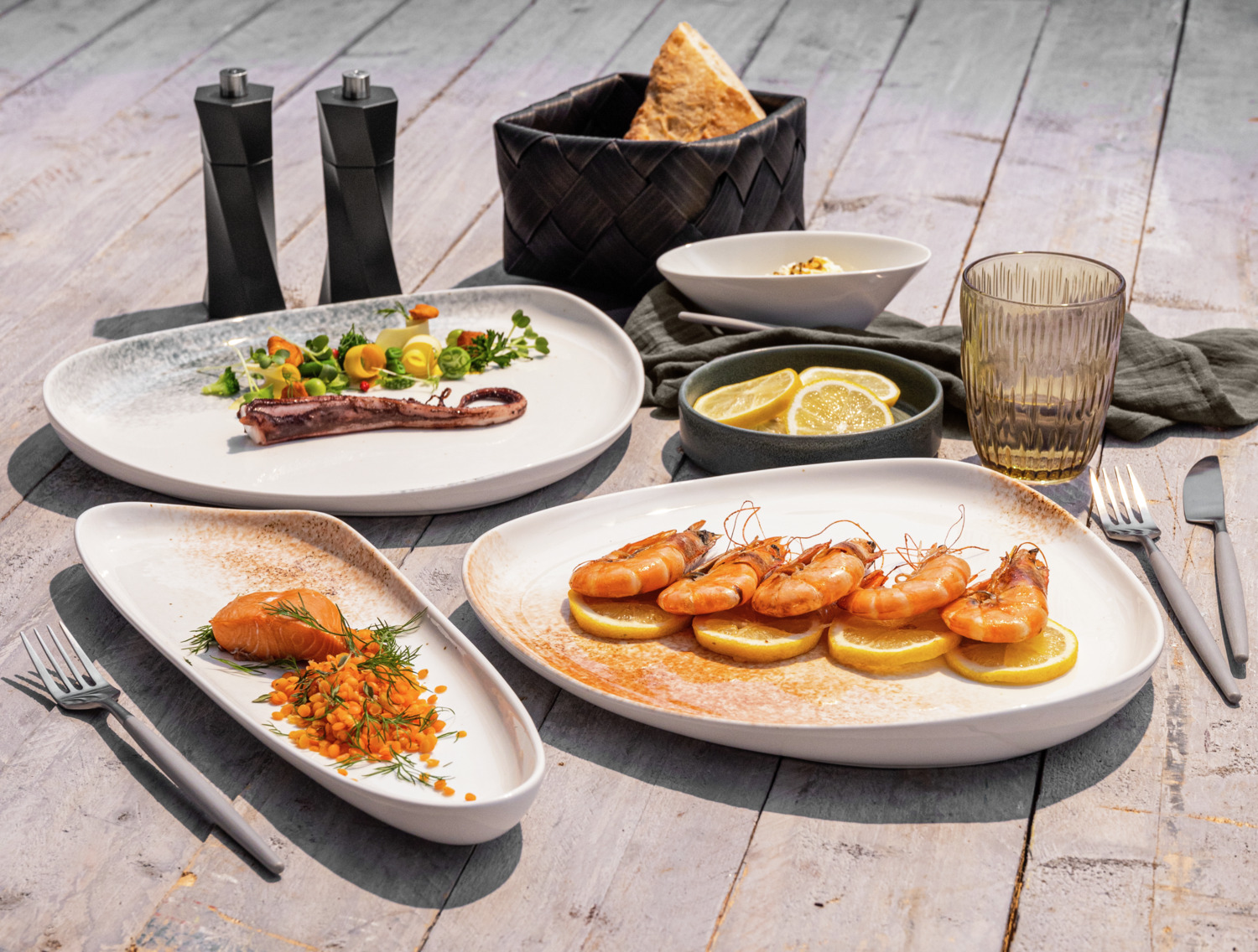 Set de 6 boluri mici ovale din porțelan VEGA Eos, Alb, 195 ml, rezistente la mașina de spălat vase și cuptor cu microunde
