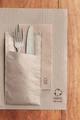 Serviete Garcia De Pou Feel Green Ecolabel, Pliere 1/8, 40x40 cm, 2 Straturi Celuloză Reciclată, Naturale, Biodegradabile și Compostabile, Set de 50 piese
