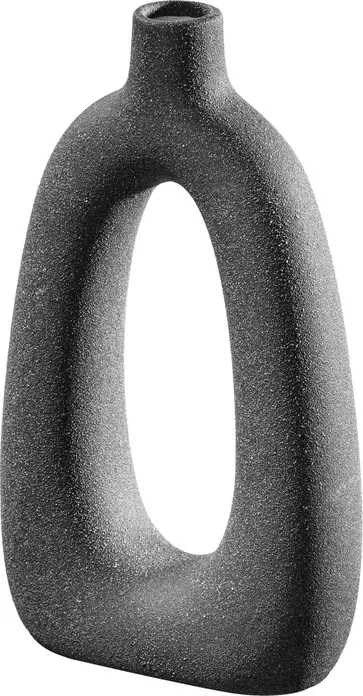 Ваза Vega Sayra, фарфор с эффектом камня, антрацит, 20.5 x 10.5 x 4.5 см, для сухоцветов