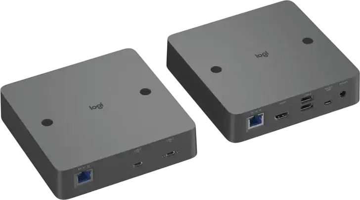 Kit de conectare Logitech Extend USB-C BYOD pentru videoconferinte, extensie 100m prin cablu Cat5e/6/6a, Negru, Set de 6 piese