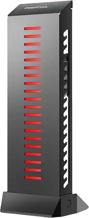 Держатель видеокарты Deepcool GH-01 A-RGB, адресуемая RGB подсветка, диапазон поддержки 47.2-154 мм, зубчатая регулировка, черный