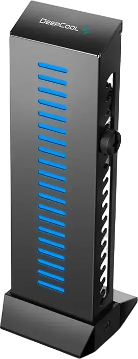 Держатель видеокарты Deepcool GH-01 A-RGB, адресуемая RGB подсветка, диапазон поддержки 47.2-154 мм, зубчатая регулировка, черный