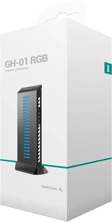 Держатель видеокарты Deepcool GH-01 A-RGB, адресуемая RGB подсветка, диапазон поддержки 47.2-154 мм, зубчатая регулировка, черный