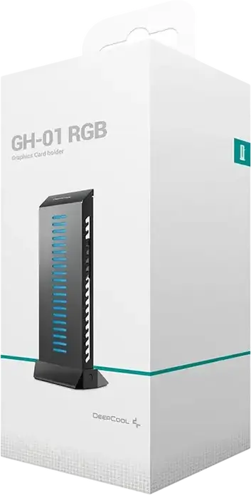 Держатель видеокарты Deepcool GH-01 A-RGB, адресуемая RGB подсветка, диапазон поддержки 47.2-154 мм, зубчатая регулировка, черный