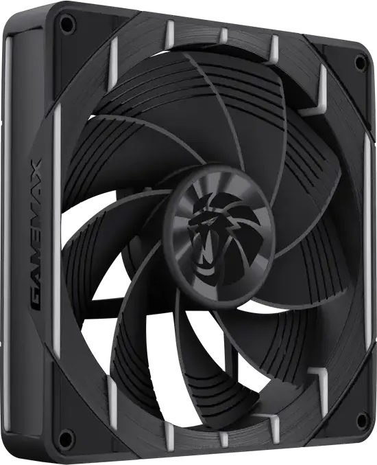 Корпусный вентилятор GAMEMAX Tornado T12 Reversed ARGB, 120мм, PWM, 800-2200 об/мин, 66.89 CFM, гидродинамический подшипник, черный