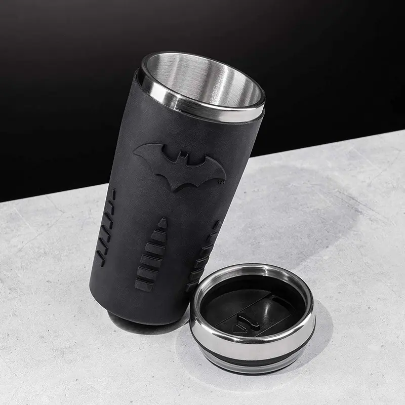 Термокружка Paladone DC Batman Travel Mug V2 PP4380BMV3, 450мл из нержавеющей стали с двойными стенками, герметичный стакан BPA-free, черный