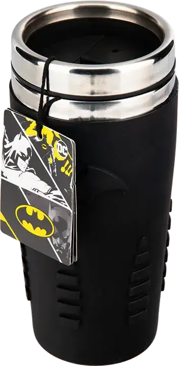 Термокружка Paladone DC Batman Travel Mug V2 PP4380BMV3, 450мл из нержавеющей стали с двойными стенками, герметичный стакан BPA-free, черный