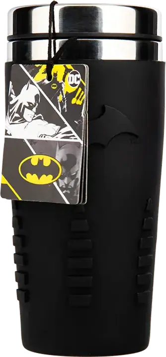 Термокружка Paladone DC Batman Travel Mug V2 PP4380BMV3, 450мл из нержавеющей стали с двойными стенками, герметичный стакан BPA-free, черный