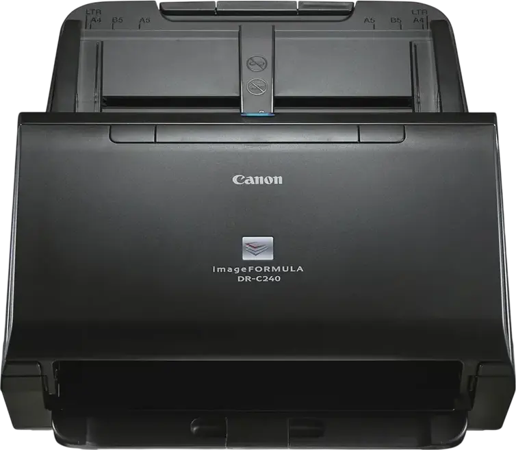 Canon imageFORMULA DR-C240 Desktop Sheet Fed Document Scanner with 60-Sheet ADF, Duplex Scanning, 600 dpi, 45 ppm, USB 2.0, Black