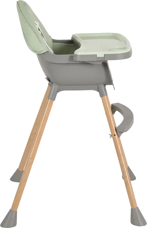 Scaunul de hranire 2-in-1 Moni Biscotti 82-508, Scaun Ridicat si Low Chair, Centura de Siguranta cu 5 Puncte, Tava Double Feeding cu Portcup, Piele PU