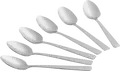 Ardesto AR1906CT Gemini Como Tea Spoon Set of 6, Stainless Steel, Mirror Polish, 137 mm, Grey, Dishwasher Safe