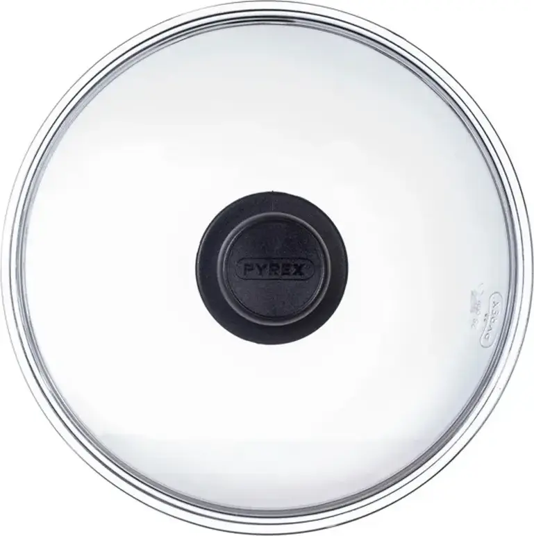 Pyrex B26CL00 Universal Lid, 26 cm, Borosilicate Glass with Black Bakelite Handle, Transparent, Dishwasher Safe, BPA-Free