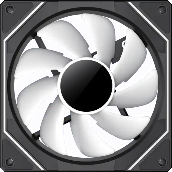 Ventilator PC GAMEMAX FN12A-S8I 120mm ARGB, 800-1600 RPM PWM, 24 LED, 44.35 CFM, Rulment Hidraulic, Negru