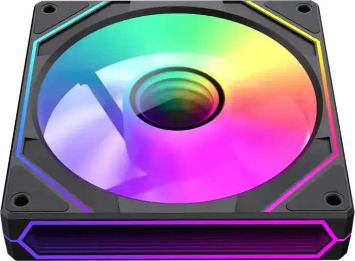 Ventilator PC GAMEMAX FN12A-S8I 120mm ARGB, 800-1600 RPM PWM, 24 LED, 44.35 CFM, Rulment Hidraulic, Negru