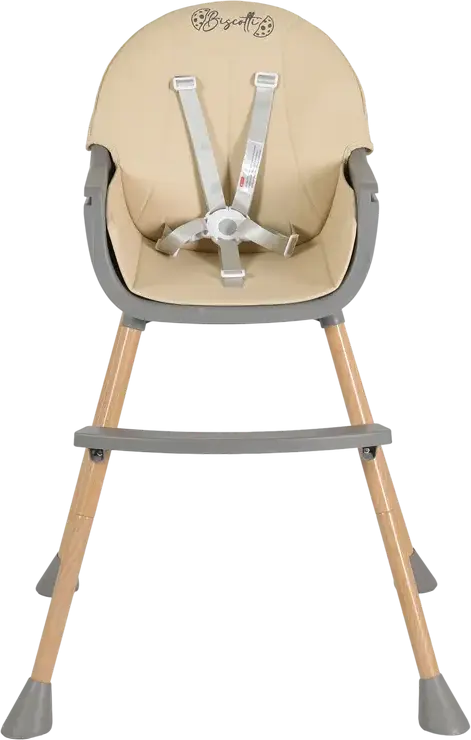 Scaun de Toaleta Moni Biscotti 2-in-1, Scaun pentru Copii si Toddler, Centura de Siguranta in 5 Puncte, Tava Dubla Detasabila, Piele PU, Picioare Efect Lemn
