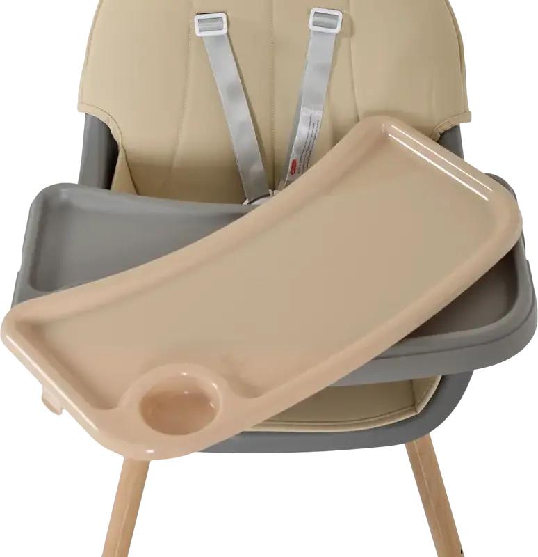 Scaun de Toaleta Moni Biscotti 2-in-1, Scaun pentru Copii si Toddler, Centura de Siguranta in 5 Puncte, Tava Dubla Detasabila, Piele PU, Picioare Efect Lemn