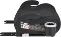 Scaun Booster Moni I-Swift Cangaroo, Grupa 3, 22-36 kg, 125-150 cm, 6-12 ani, Instalare Isofix, Certificare i-Size, cu suport pahar integrat, Negru