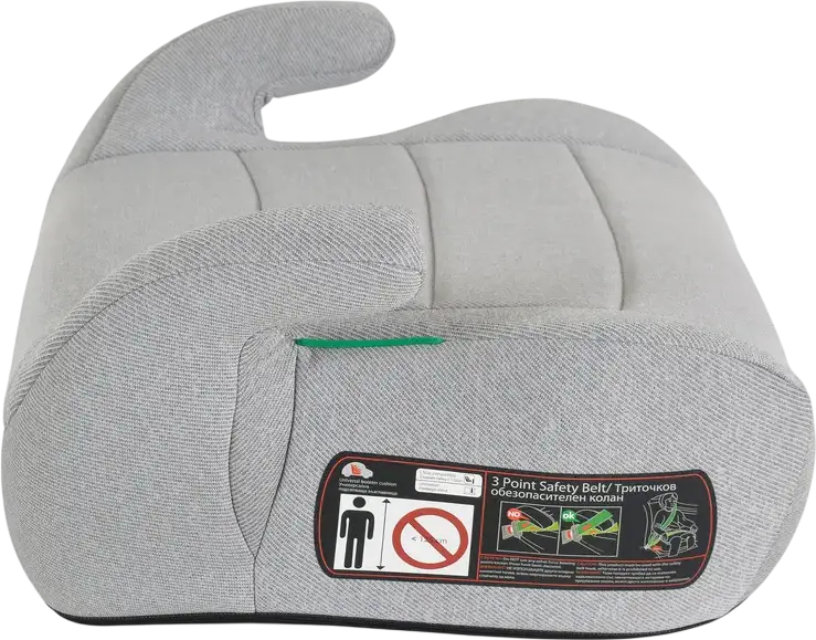 Moni Boost Universal Booster Seat Group 2/3 for Children 15-36 kg, 125-150 cm, i-Size Standard, Forward Facing, Dark Grey