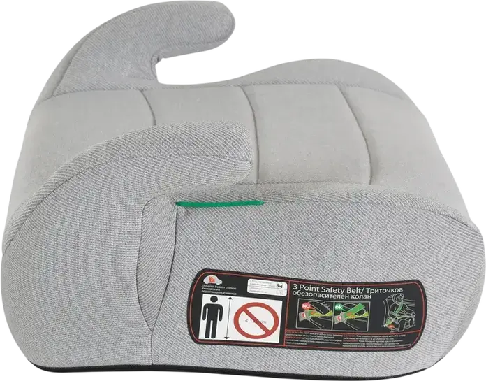 Moni Boost Universal Booster Seat Group 2/3 for Children 15-36 kg, 125-150 cm, i-Size Standard, Forward Facing, Dark Grey