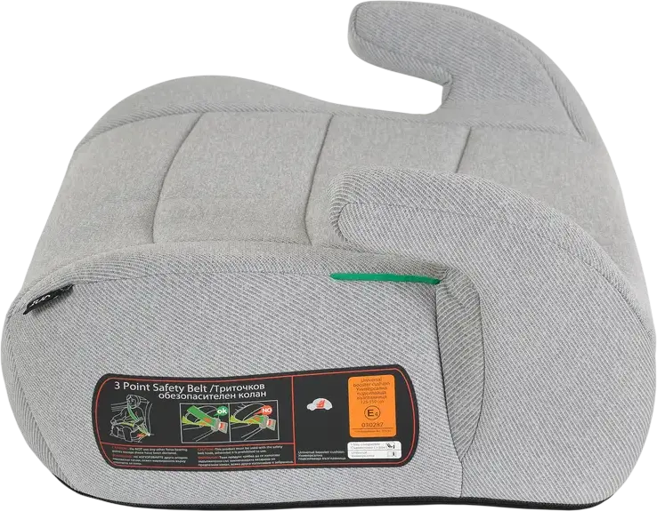 Moni Boost Universal Booster Seat Group 2/3 for Children 15-36 kg, 125-150 cm, i-Size Standard, Forward Facing, Dark Grey
