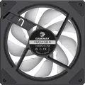 GAMEMAX FN12A-S8I-R 120mm ARGB PC Case Fan, Reversed Blade Design for Intake, PWM, Hydraulic Bearing, Black Frame, White Blades, 800-1600 RPM