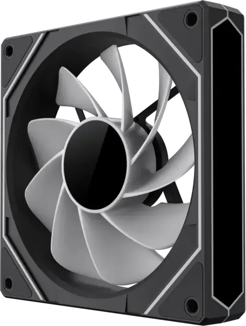 GAMEMAX FN12A-S8I-R 120mm ARGB PC Case Fan, Reversed Blade Design for Intake, PWM, Hydraulic Bearing, Black Frame, White Blades, 800-1600 RPM