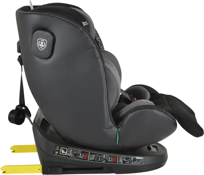 Scaun Auto Universal Cangaroo Castor i-Size 360, Gri, 0-36 kg, 40-150 cm, 0-12 Ani, ISOFIX, Rotire 360 Grade, Standard de Siguranta R129, Protectie Impact Lateral