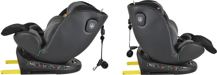 Scaun Auto Universal Cangaroo Castor i-Size 360, Gri, 0-36 kg, 40-150 cm, 0-12 Ani, ISOFIX, Rotire 360 Grade, Standard de Siguranta R129, Protectie Impact Lateral