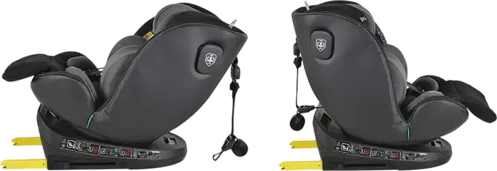 Scaun Auto Universal Cangaroo Castor i-Size 360, Gri, 0-36 kg, 40-150 cm, 0-12 Ani, ISOFIX, Rotire 360 Grade, Standard de Siguranta R129, Protectie Impact Lateral