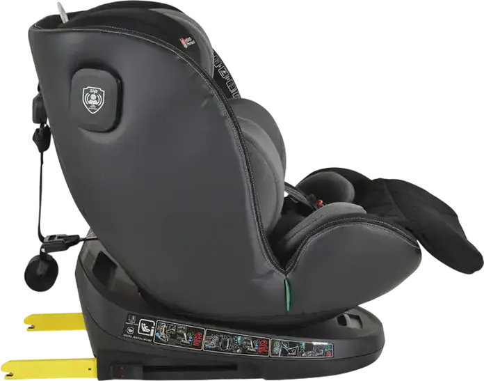 Scaun Auto Universal Cangaroo Castor i-Size 360, Gri, 0-36 kg, 40-150 cm, 0-12 Ani, ISOFIX, Rotire 360 Grade, Standard de Siguranta R129, Protectie Impact Lateral