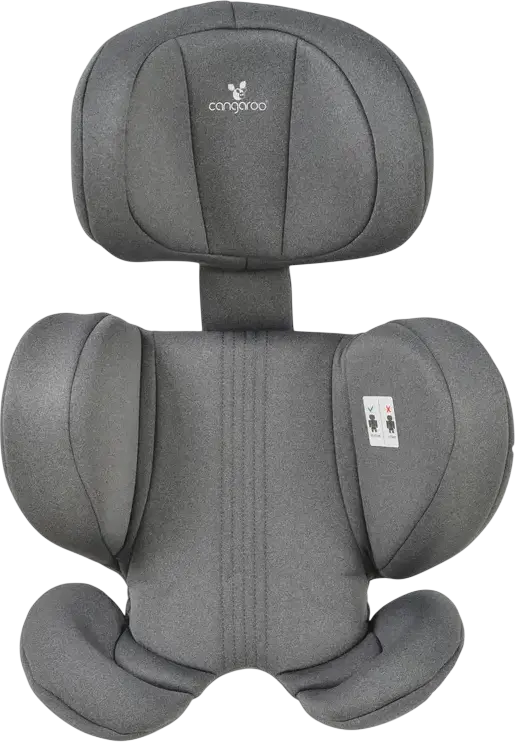 Scaun Auto Universal Cangaroo Castor i-Size 360, Gri, 0-36 kg, 40-150 cm, 0-12 Ani, ISOFIX, Rotire 360 Grade, Standard de Siguranta R129, Protectie Impact Lateral
