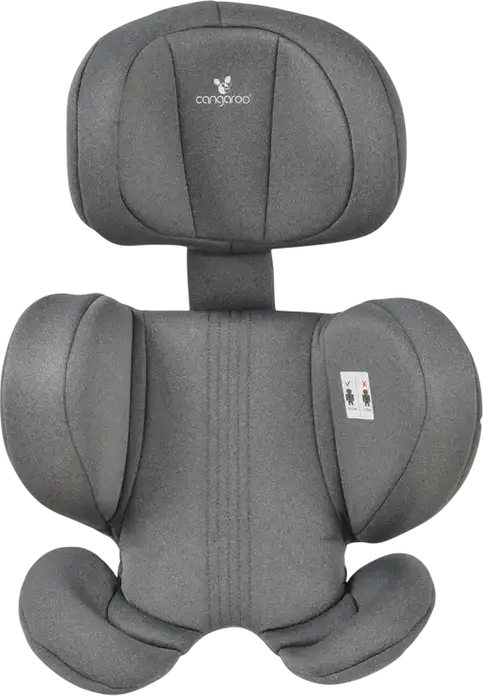 Scaun Auto Universal Cangaroo Castor i-Size 360, Gri, 0-36 kg, 40-150 cm, 0-12 Ani, ISOFIX, Rotire 360 Grade, Standard de Siguranta R129, Protectie Impact Lateral