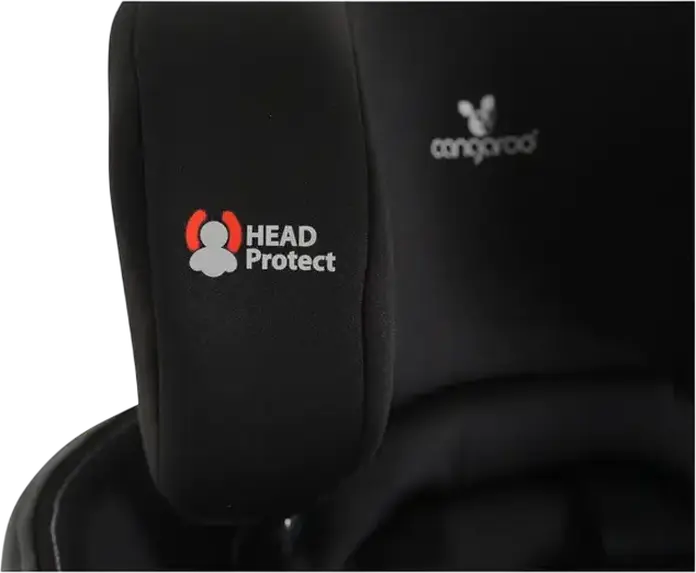 Scaun Auto Universal Cangaroo Castor i-Size 360, Gri, 0-36 kg, 40-150 cm, 0-12 Ani, ISOFIX, Rotire 360 Grade, Standard de Siguranta R129, Protectie Impact Lateral