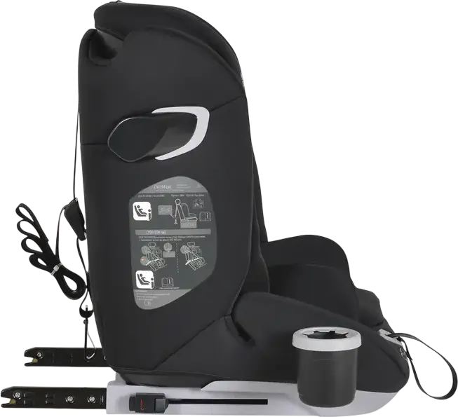 Scaun Auto Copii Cangaroo Force Grupul 1/2/3 i-Size R129 ISOFIX, 9-36 kg, 76-150 cm, Centură de Siguranță în 5 Puncte, Cu Portcup, Negru