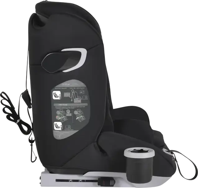 Scaun Auto Copii Cangaroo Force Grupul 1/2/3 i-Size R129 ISOFIX, 9-36 kg, 76-150 cm, Centură de Siguranță în 5 Puncte, Cu Portcup, Negru