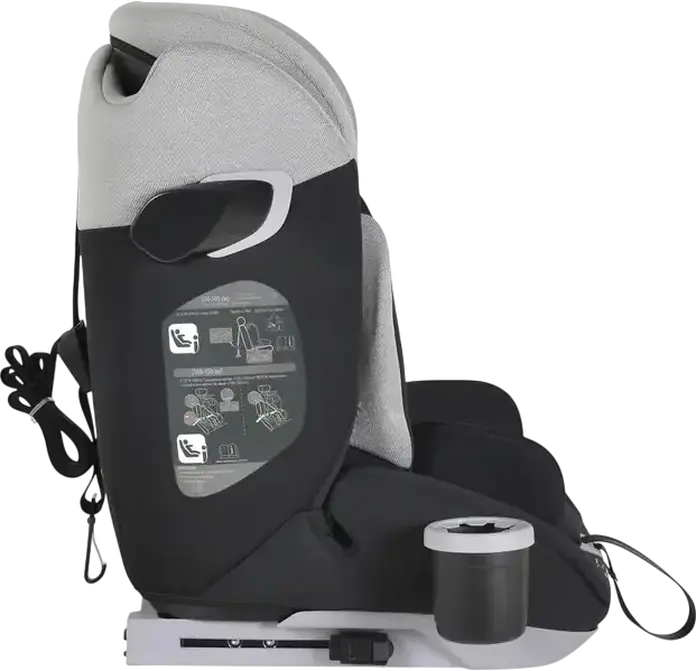 Cangaroo Force Child Car Seat Group 1/2/3 i-Size R129 ISOFIX, 9-36 kg, 76-150 cm, 5-Point Safety Belt, Cup Holder, Grey, Top Tether