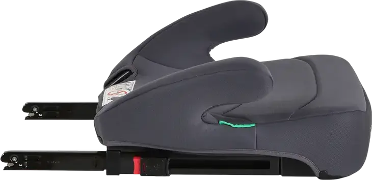 Scaun Auto Moni i-Race Grupa 3, 22-36 kg, 100-150 cm, i-Size R129, Fixare Isofix si Centura, Booster cu Spatar Ajustabil, Gri Piatra