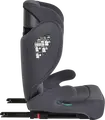 Scaun Auto Moni i-Race Grupa 3, 22-36 kg, 100-150 cm, i-Size R129, Fixare Isofix si Centura, Booster cu Spatar Ajustabil, Gri Piatra