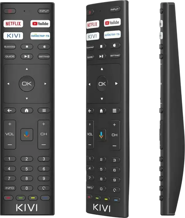 Смарт-телевизор KIVI 50U7000MB QLED 50 дюймов, 4K UHD 3840x2160, Android TV, Google Assistant, Dolby Audio, 4x HDMI, Bluetooth 5.0, Безрамочный дизайн, Черный