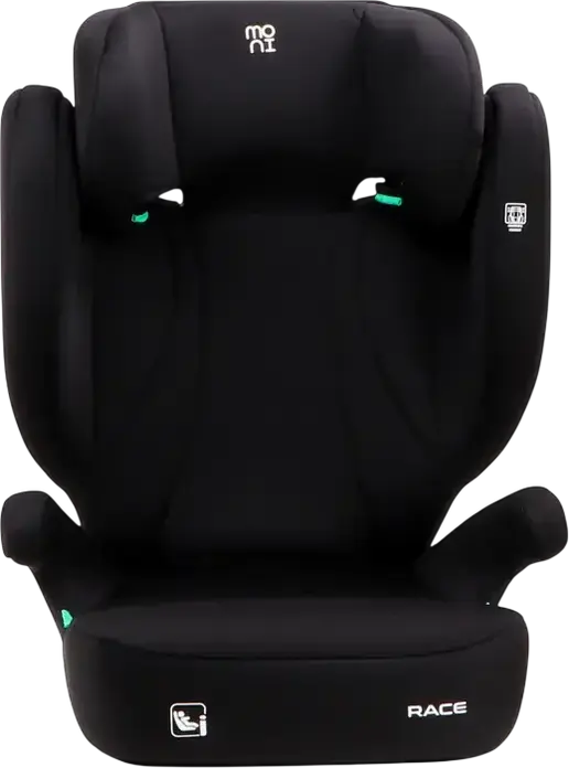 Scaun Auto Moni Race Grupa 2/3 (15-36 kg), 100-150 cm, Transformabil in Rapel, Tatariera Reglabila, Husă Demontabilă și Lavabilă, Negru