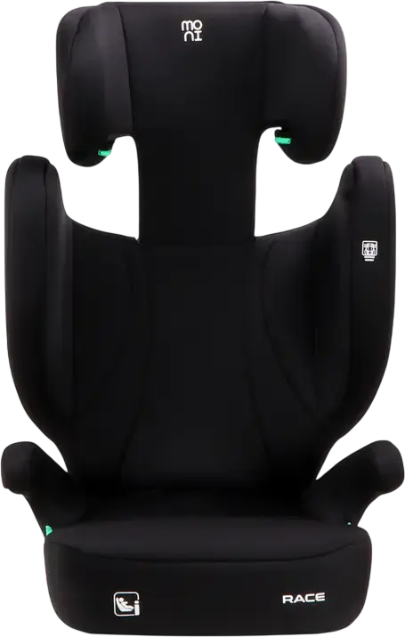 Scaun Auto Moni Race Grupa 2/3 (15-36 kg), 100-150 cm, Transformabil in Rapel, Tatariera Reglabila, Husă Demontabilă și Lavabilă, Negru