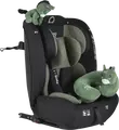 Детское автокресло Moni i-Safe Группа 1/2/3, 9-36 кг, 76-150 см, i-Size ECE R129/03, ISOFIX и Top Tether, 5-точечный ремень безопасности, регулируемый подголовник в 13 положениях, Зеленый, с матрасом-редуктором и подушкой для шеи
