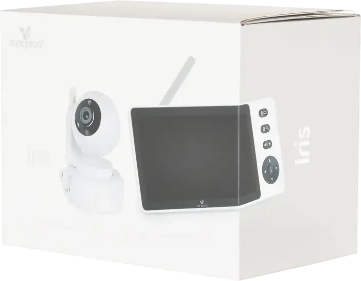Baby Monitor Video Cangaroo Iris, Ecran TFT LCD 5.5 inch, Camera Rotabila 360 Grade, Vedere Nocturna, Comunicare Bidirectionala, Alb
