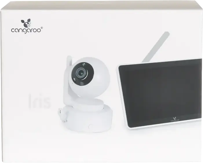 Baby Monitor Video Cangaroo Iris, Ecran TFT LCD 5.5 inch, Camera Rotabila 360 Grade, Vedere Nocturna, Comunicare Bidirectionala, Alb