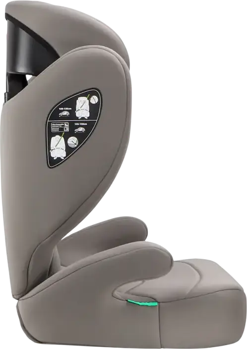 Scaun Auto Moni Race Grupul 2/3, 100-150cm, 15-36kg, Certificare i-Size, Tatariera Reglabila, Transformare in Booster, Cool Beige