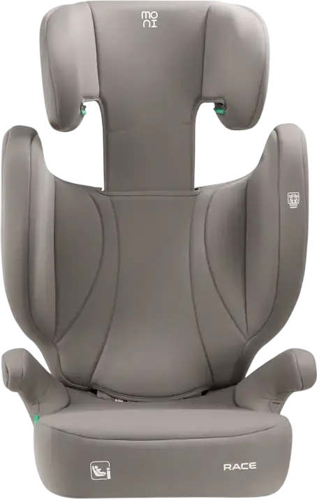 Scaun Auto Moni Race Grupul 2/3, 100-150cm, 15-36kg, Certificare i-Size, Tatariera Reglabila, Transformare in Booster, Cool Beige