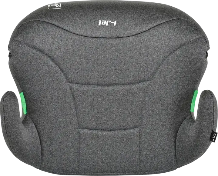 Scaun Auto Booster Moni I-Jet i-Size Grupa 2/3, 15-36 kg, 125-150 cm, Fixare Isofix, Centuri de Siguranta in 3 Puncte, Cu Portcup, Gri/Alb